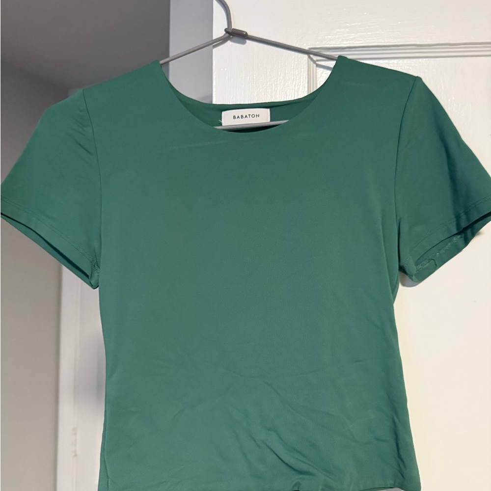 Babaton Green Short Sleeve Top